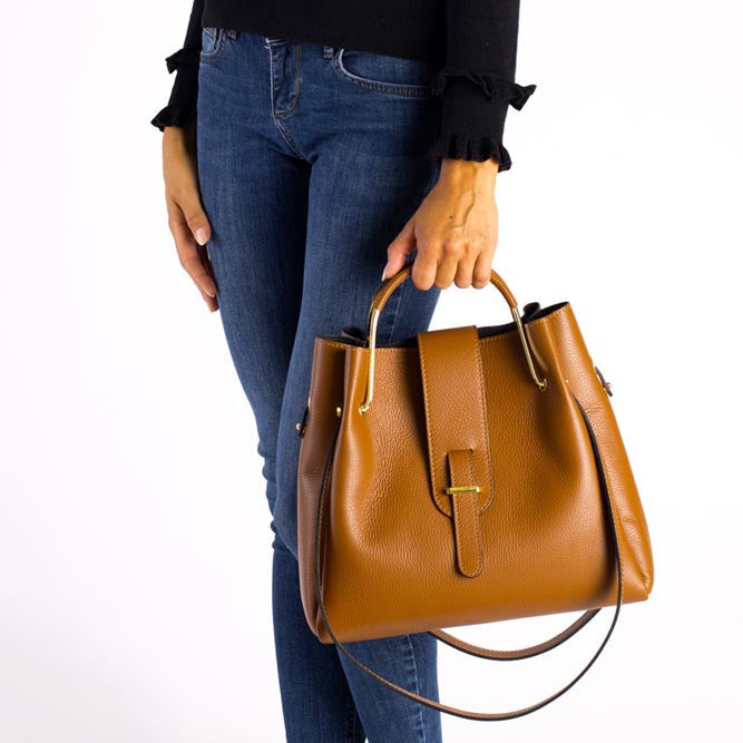 Bolso de piel auténtica PONZA 