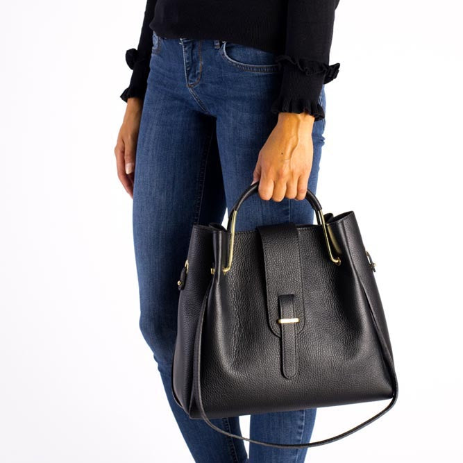Bolso de piel auténtica PONZA 