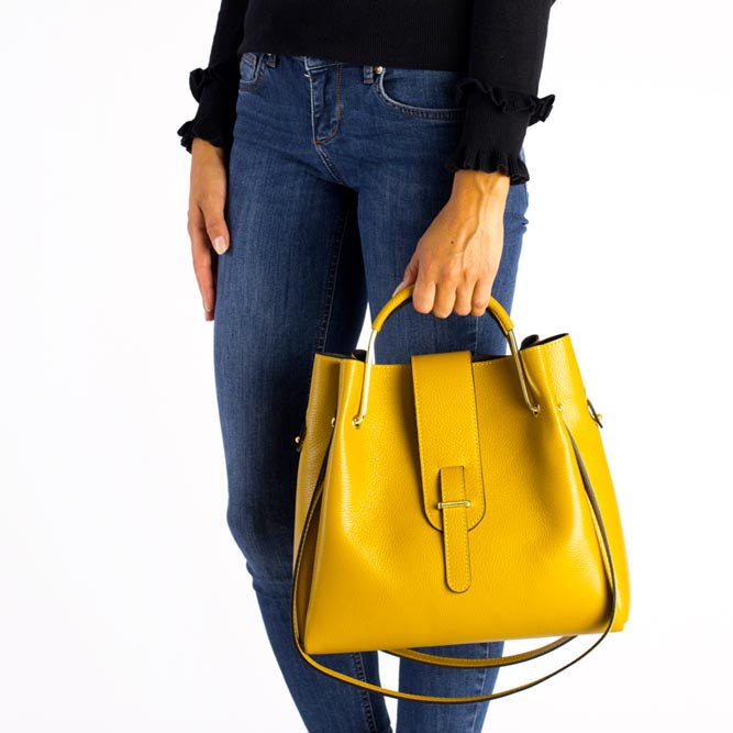 Bolso de piel auténtica PONZA 